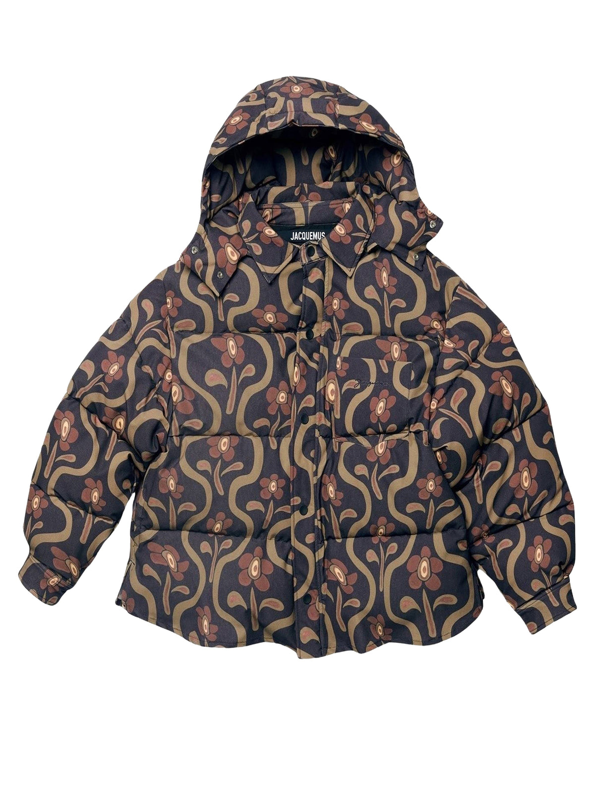 420€ / 3 sold //5 QTY / ST60%   Doudoune Chemise - Print Brown Flowers