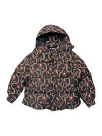 The Chemise Puffer Jacket - Brown Flowers