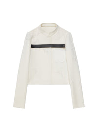 2pcs RELIQUAT 690€ / Blouson crêpe héritage vieilli en laine - Heritage white