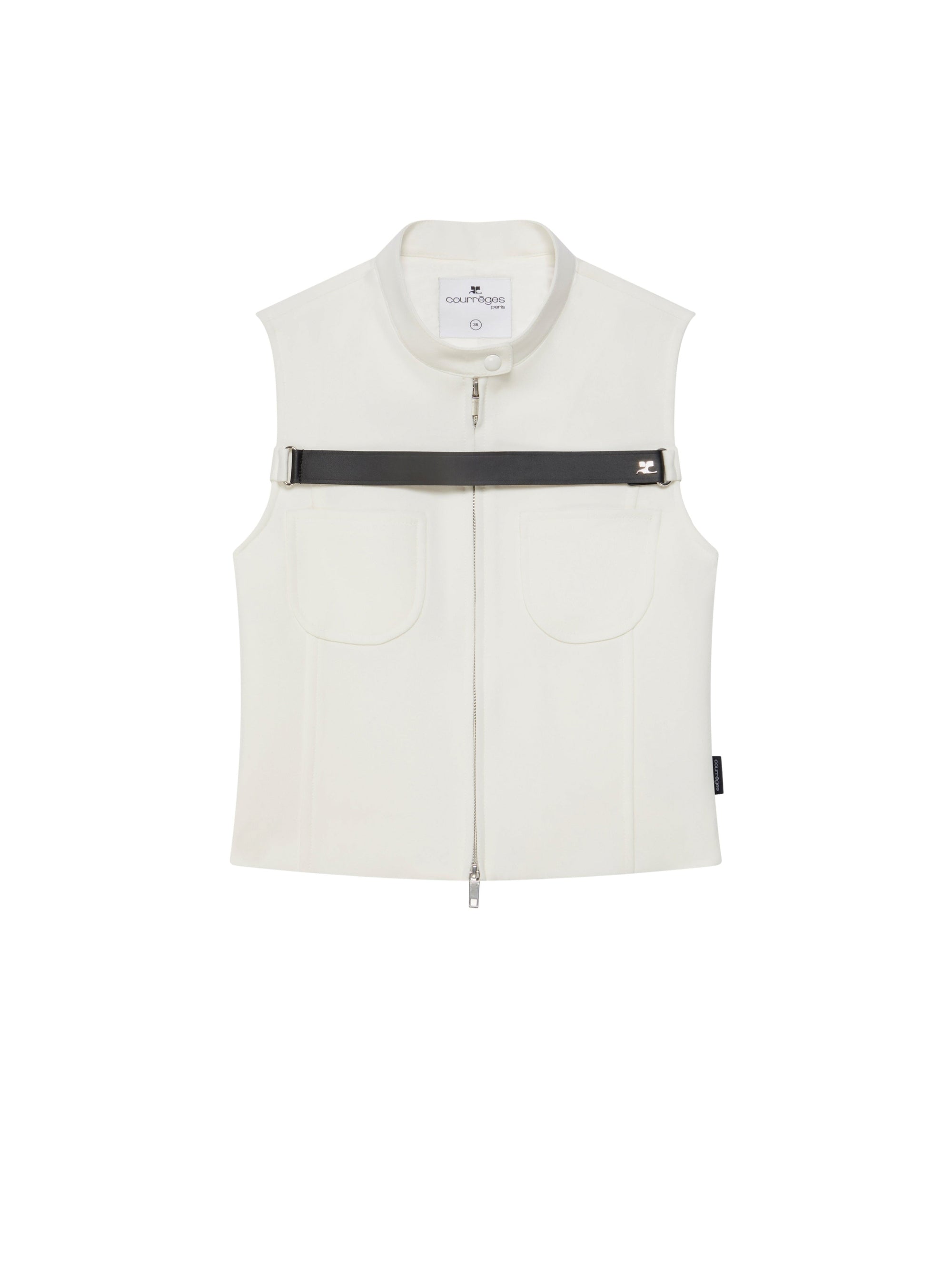 9pcs RELIQUAT 290€ / Blouson sans manches strap en sergé - Heritage white