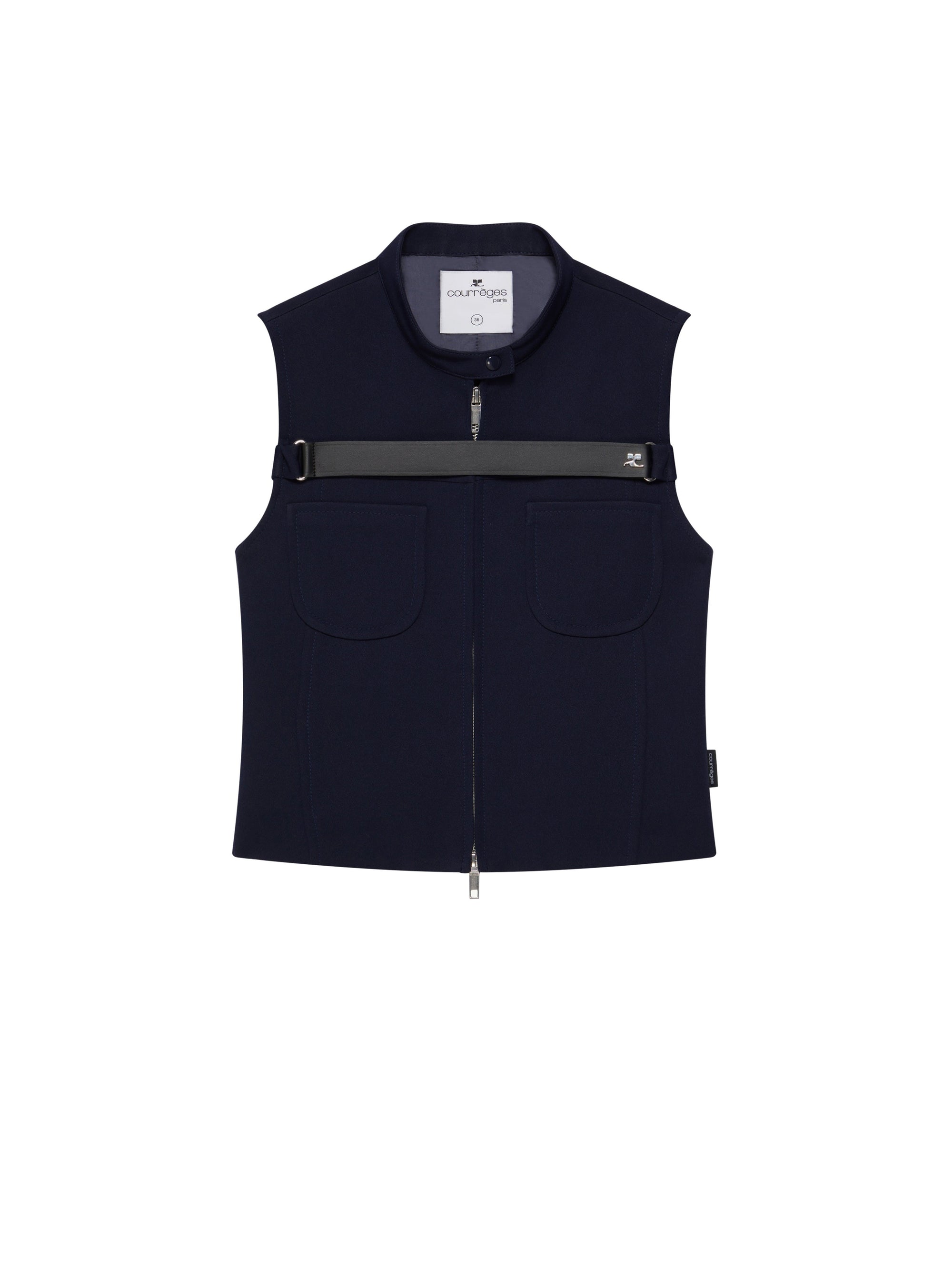1pcs RELIQUAT 290€ / Blouson sans manches strap en sergé - Ink