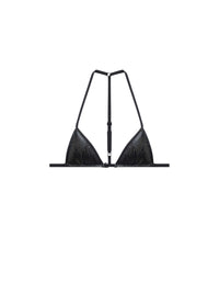 Brassière triangle en vinyle - Black