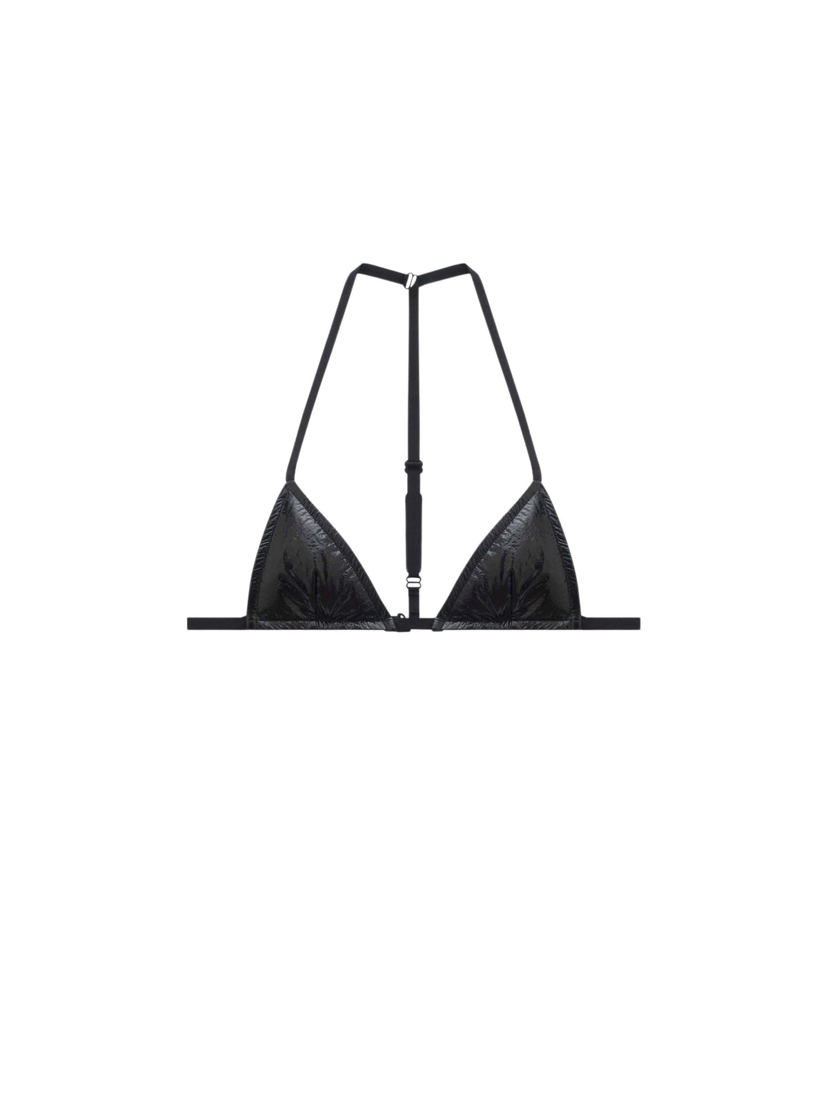 Brassière triangle en vinyle - Black