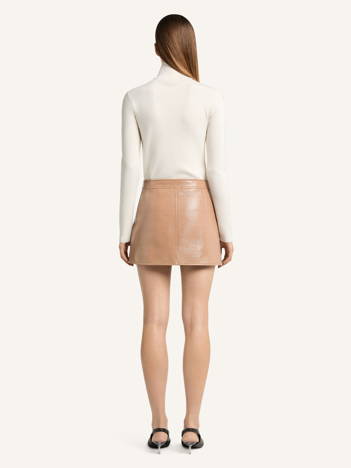 REEDITION VINYL MINI SKIRT-34