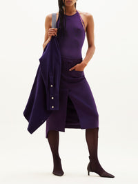 PRIX MARQUE : 130 / JUPE LONG SUSPENDERS TWILL