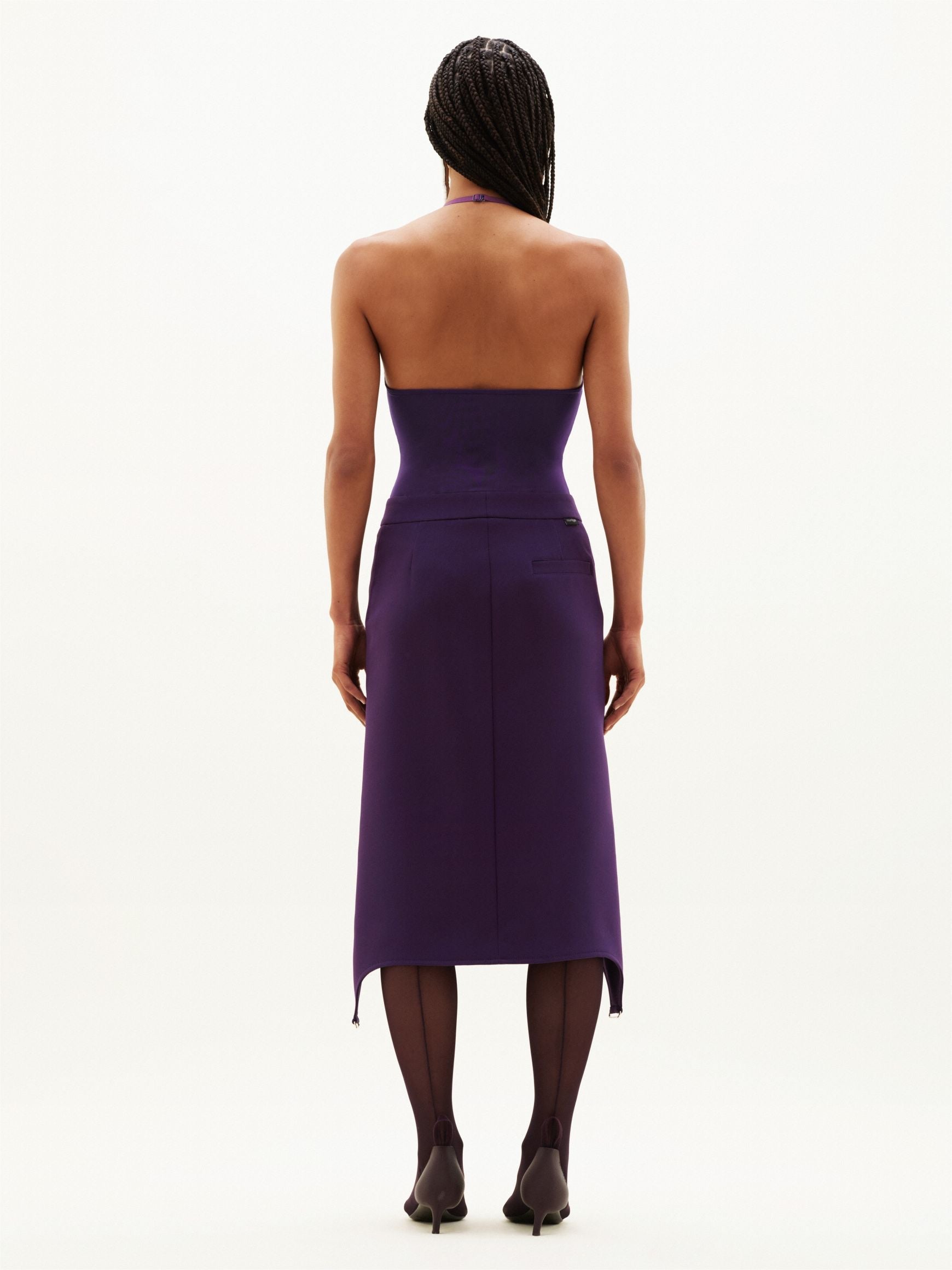 24pcs RELIQUAT 150€ / Jupe bretelles longues en sergé - Purple