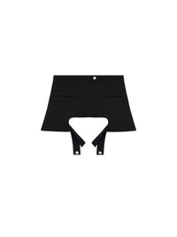 5pcs RELIQUAT 150€ / Jupe chaps en sergé - Black