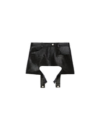 23pcs RELIQUAT 190€ / Jupe chaps en vinyle - Black