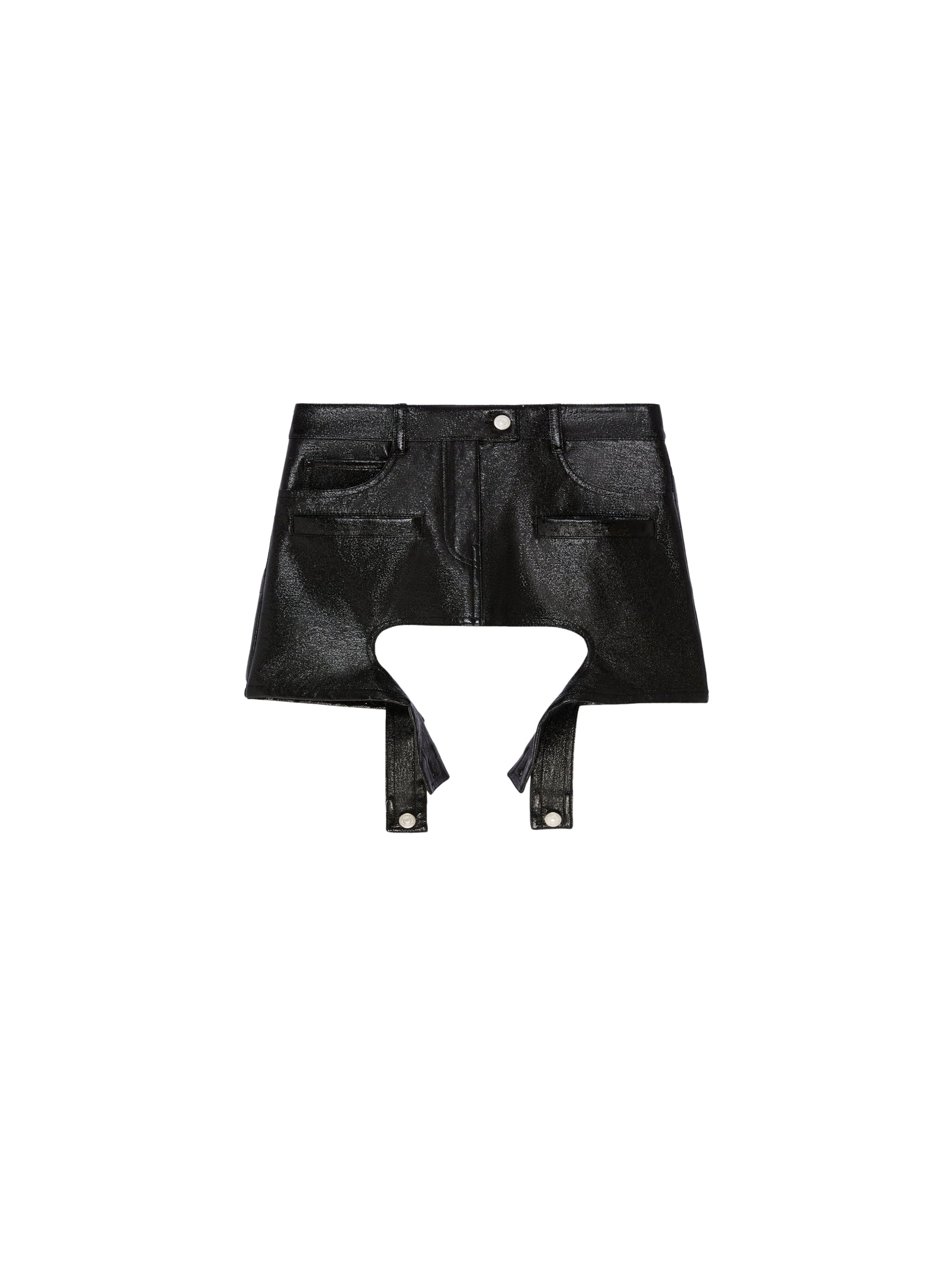 23pcs RELIQUAT 190€ / Jupe chaps en vinyle - Black