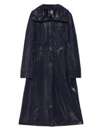 Manteau bi-styling en vinyle et strass - Navy
