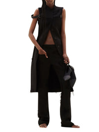3pcs RELIQUAT 750€ / Manteau crêpe héritage vieilli en laine - Black