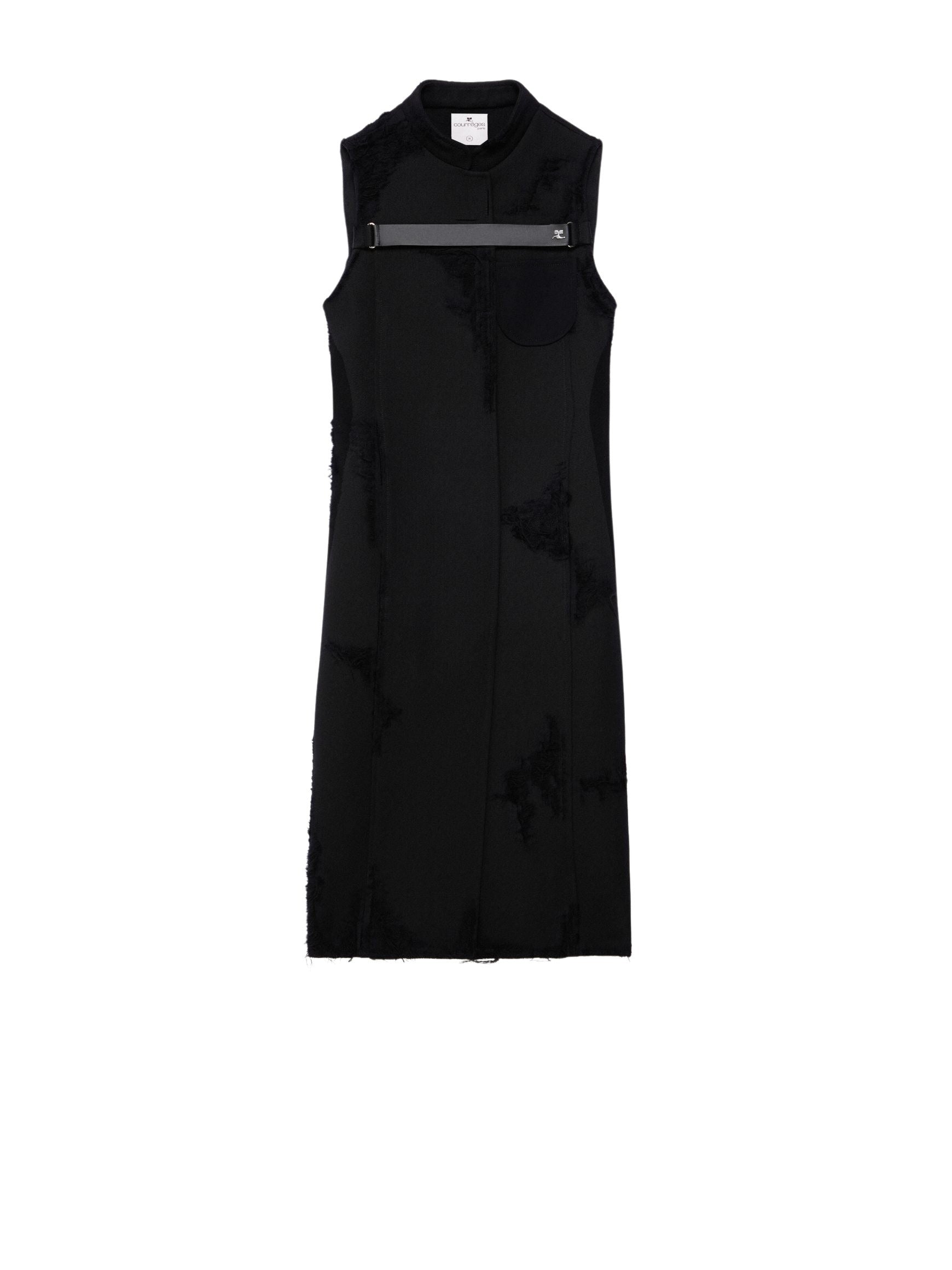 3pcs RELIQUAT 750€ / Manteau crêpe héritage vieilli en laine - Black