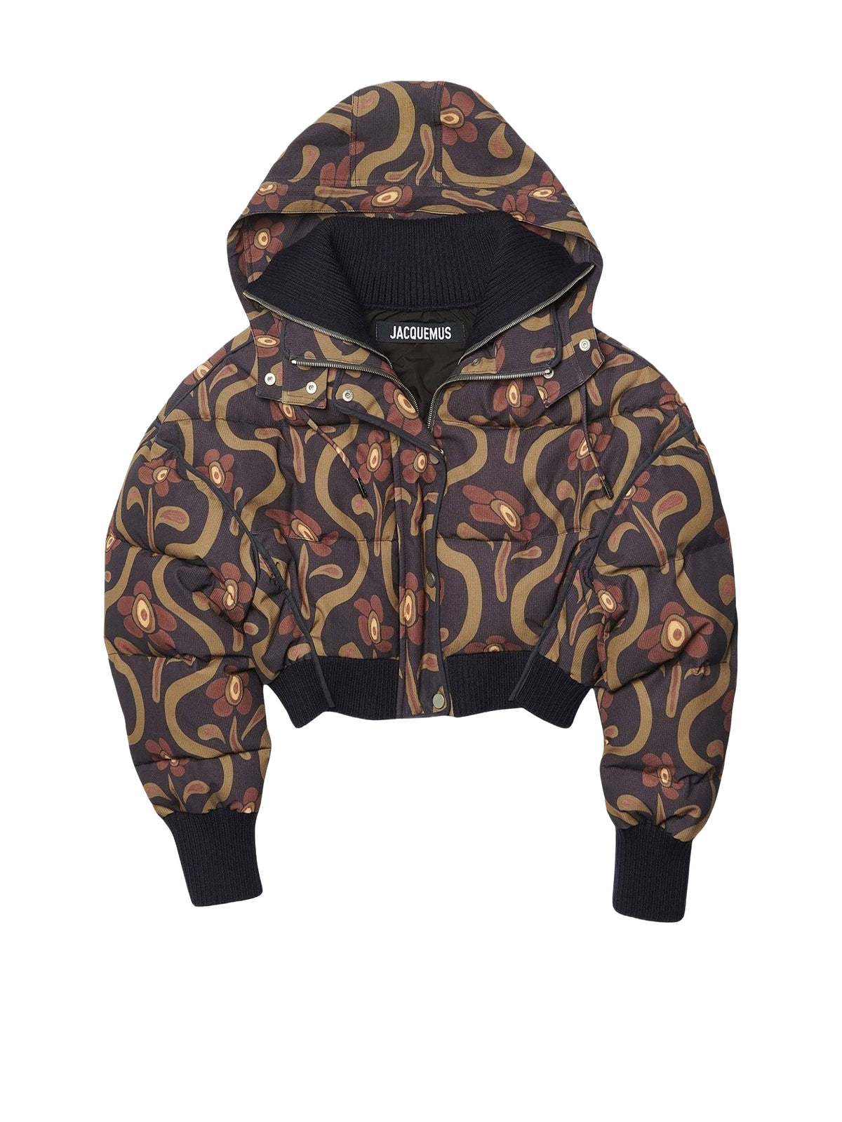 Doudoune Briciola - Print Brown Flowers