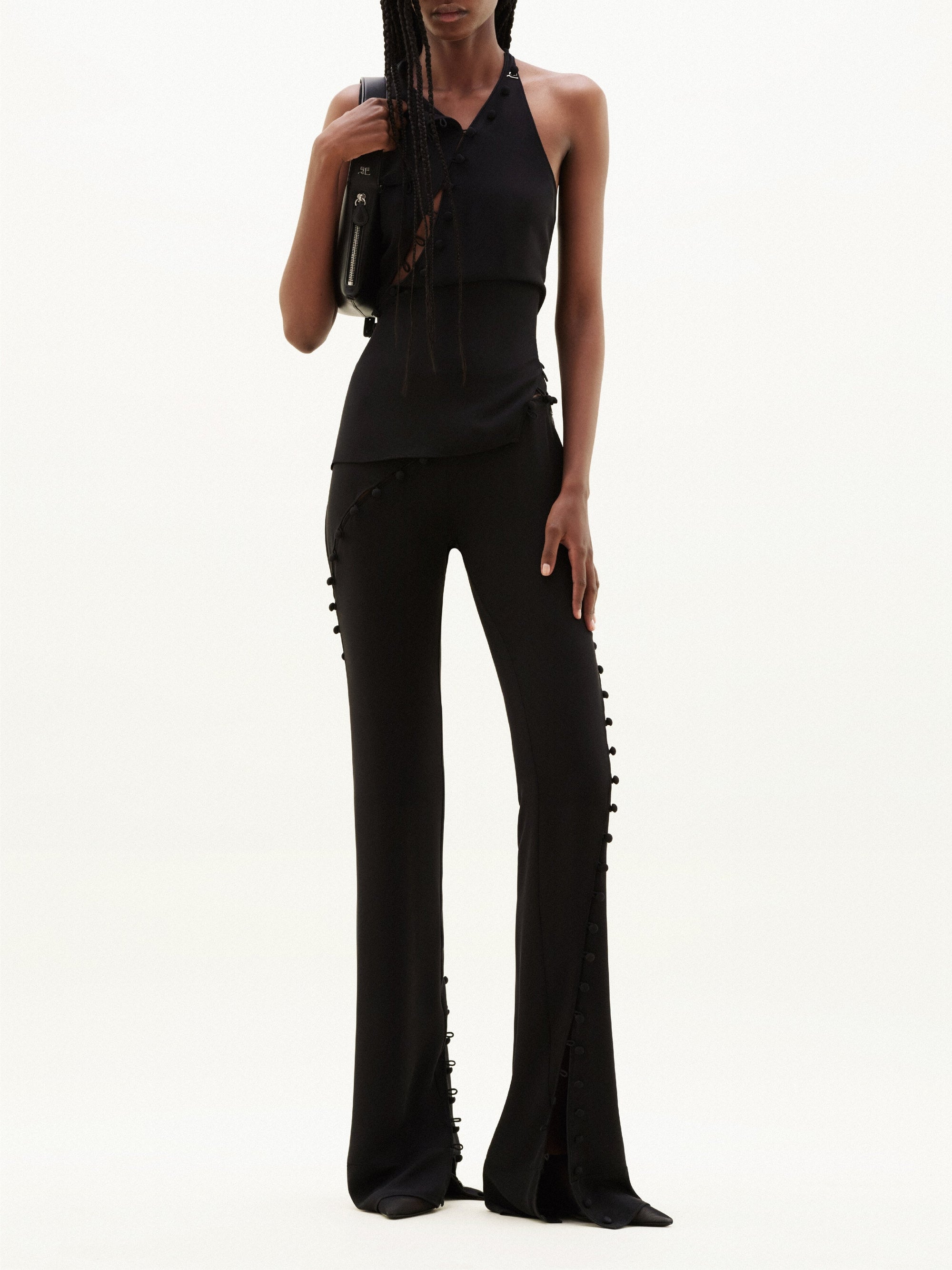 5pcs NEW / PANTALON MULTI OUVERTURE - Black