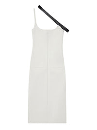 Robe longue Strap en vinyle - Heritage White