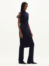 13pcs RELIQUAT 390€ / Robe tailleur longue strap en sergé - Ink