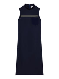 Robe tailleur longue Strap en sergé - Ink
