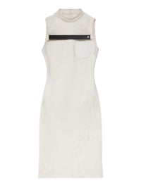 Robe oversize Strap en laine - Heritage White