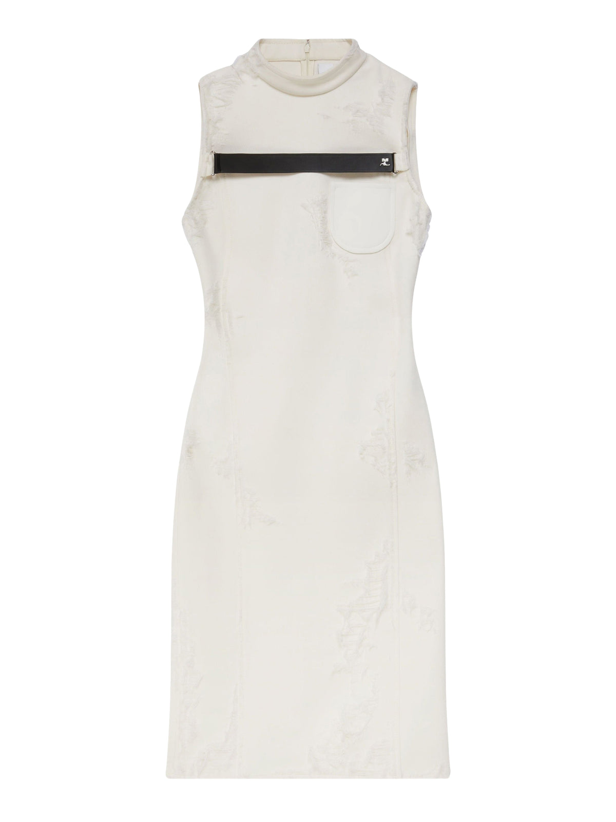 Robe oversize Strap en laine - Heritage White