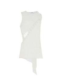 6pcs NEW / ROBE COURTE MULTI OUVERTURES - Heritage white