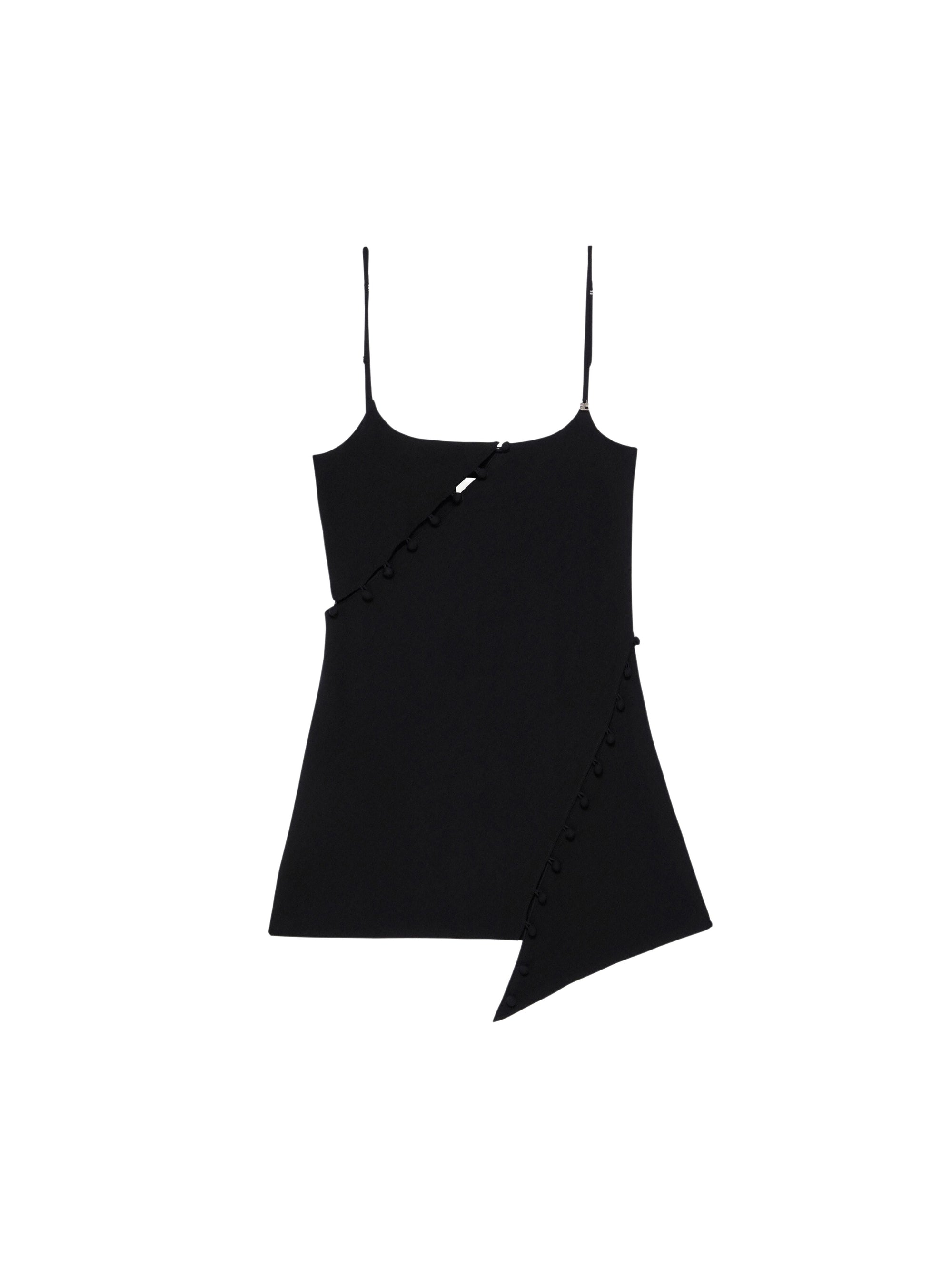 1pcs NEW / ROBE COURTE MULTI BOUTONS - Black