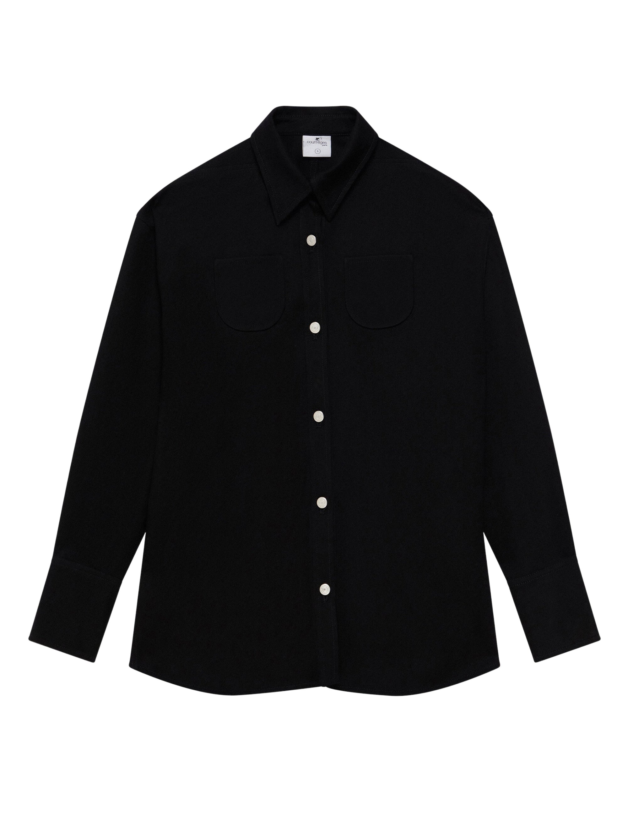 2pcs RELIQUAT 190€ / Chemise mega size en denim - Black