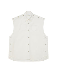 Chemise oversize en denim - Heritage White