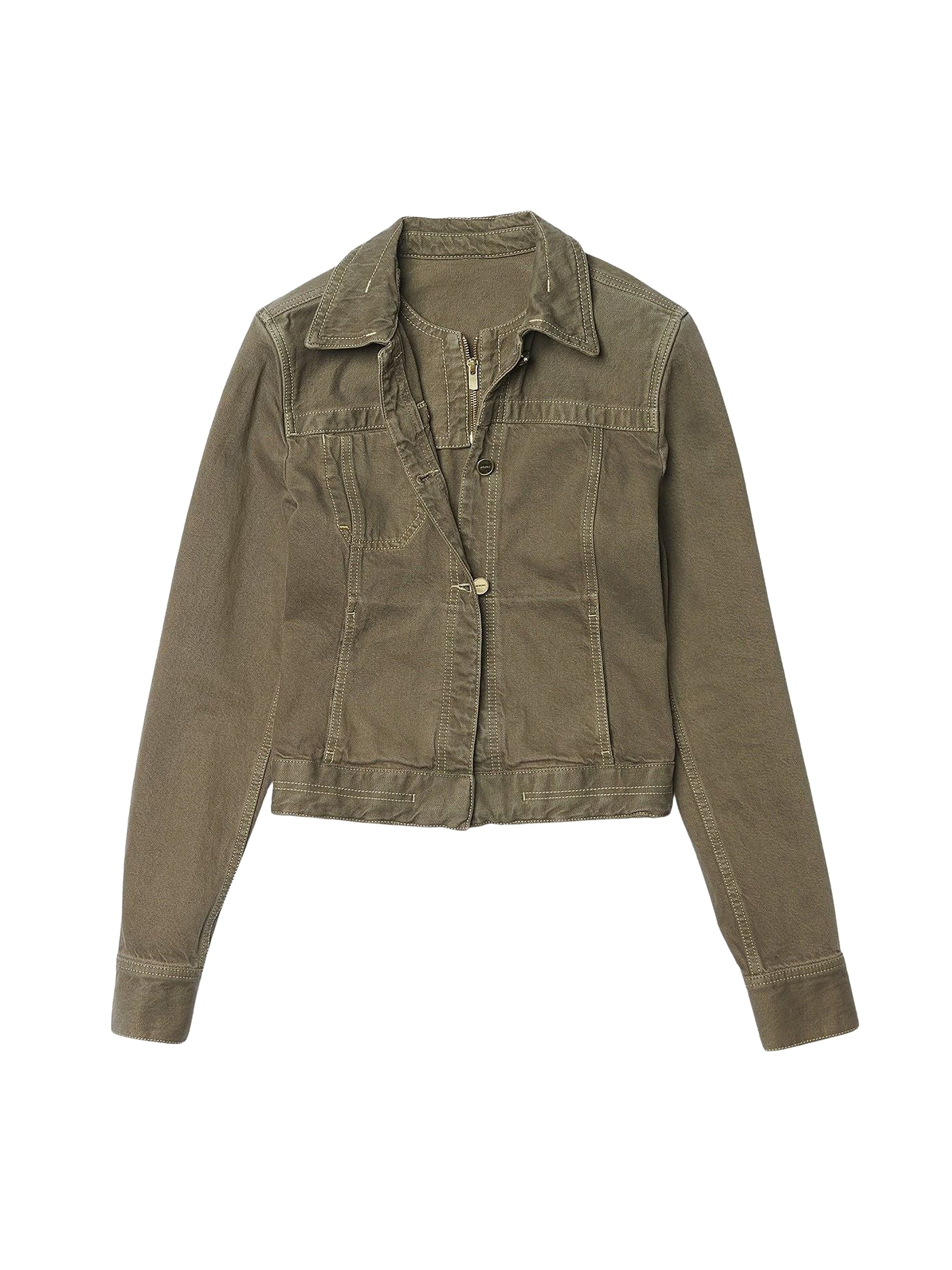 KHAKI/BEIGE LA VESTE DE NIMES PAPIER