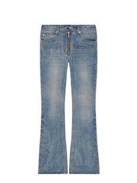 2pcs RELIQUAT 990€ / Pantalon strass zippés - Light blue wash