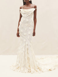 Robe Pois sirène - Off White Dots Embroidery