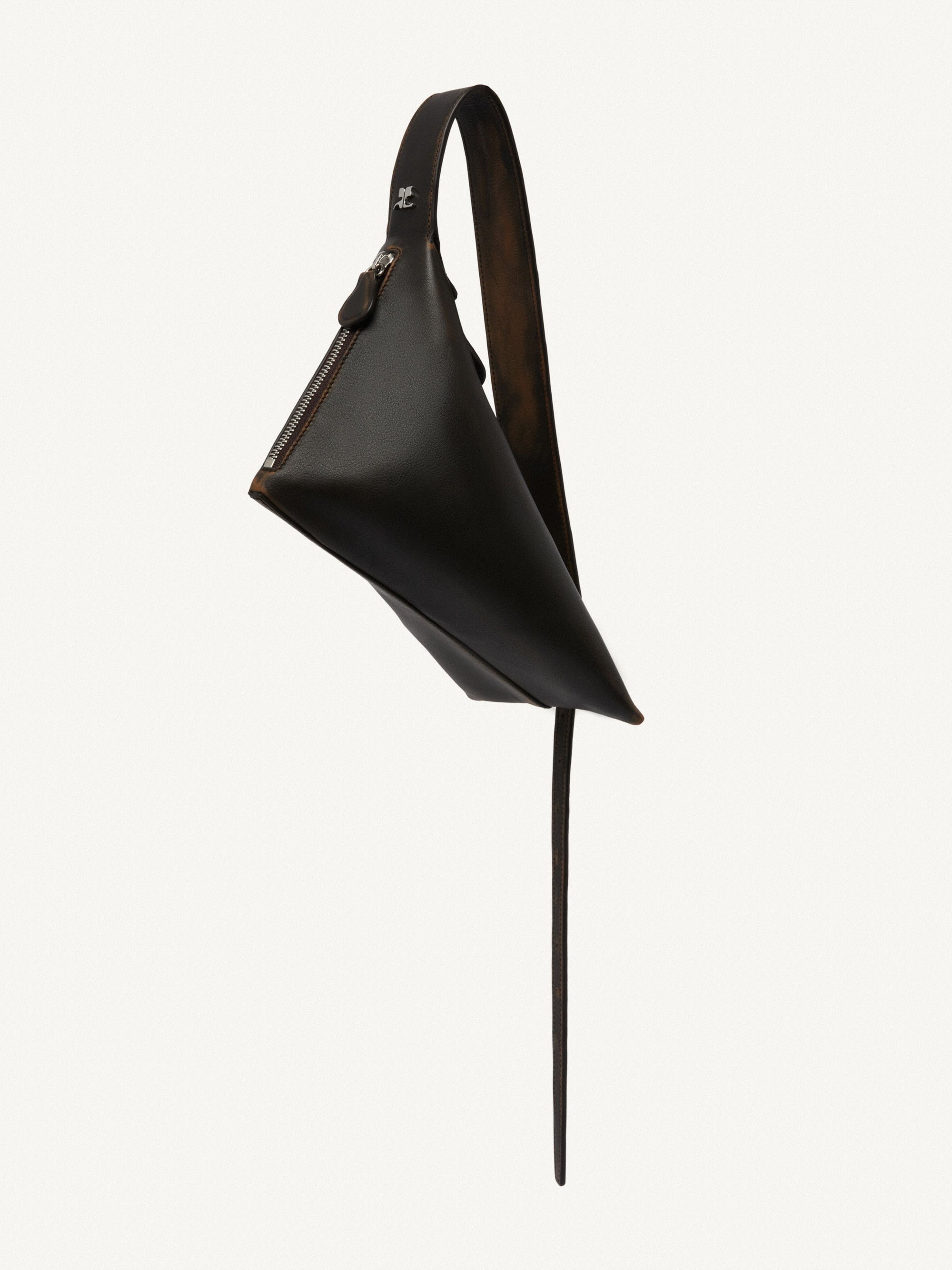 3pcs NEW / SAC LE ONE BAG EN CUIR EFFET USE - Chocolate black