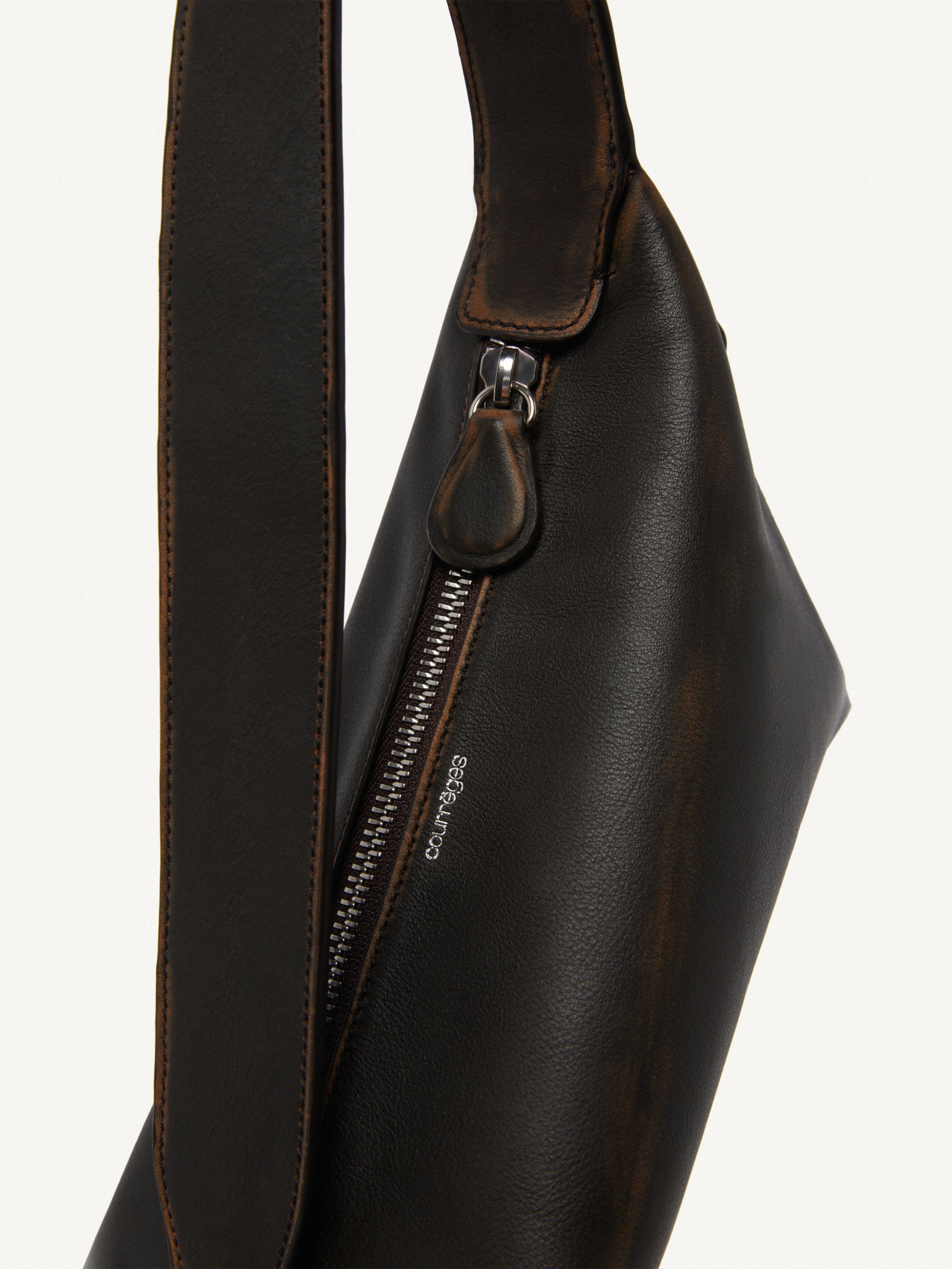 3pcs NEW / SAC LE ONE BAG EN CUIR EFFET USE - Chocolate black