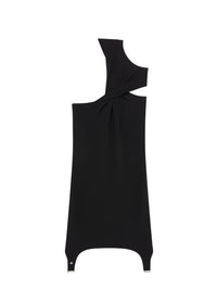 5pcs NEW / ROBE TWISTEE EN CREPE - Black