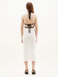 9pcs RELIQUAT 120€ / Robe longue contraste - Black & Heritage white