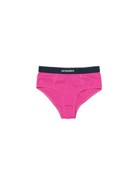Culotte taille élastiquée à logo - Pink