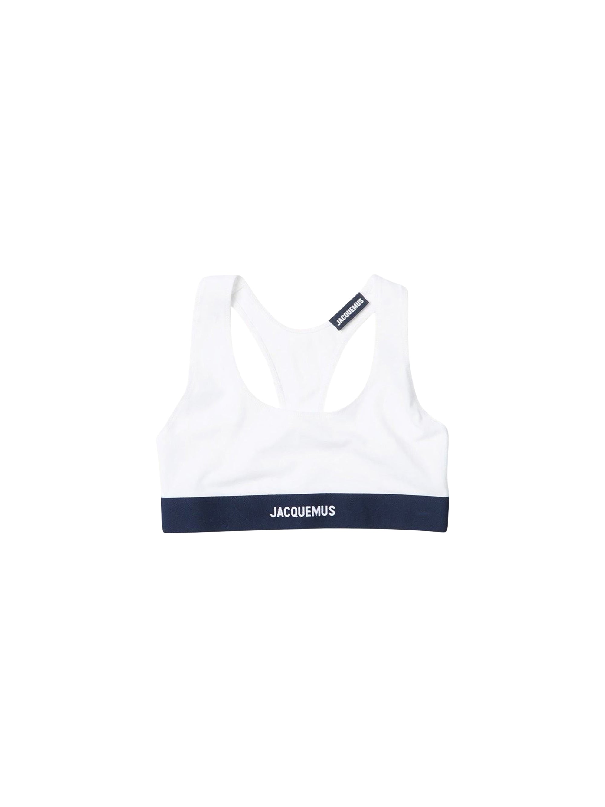Brassière dos nageur à logo - White