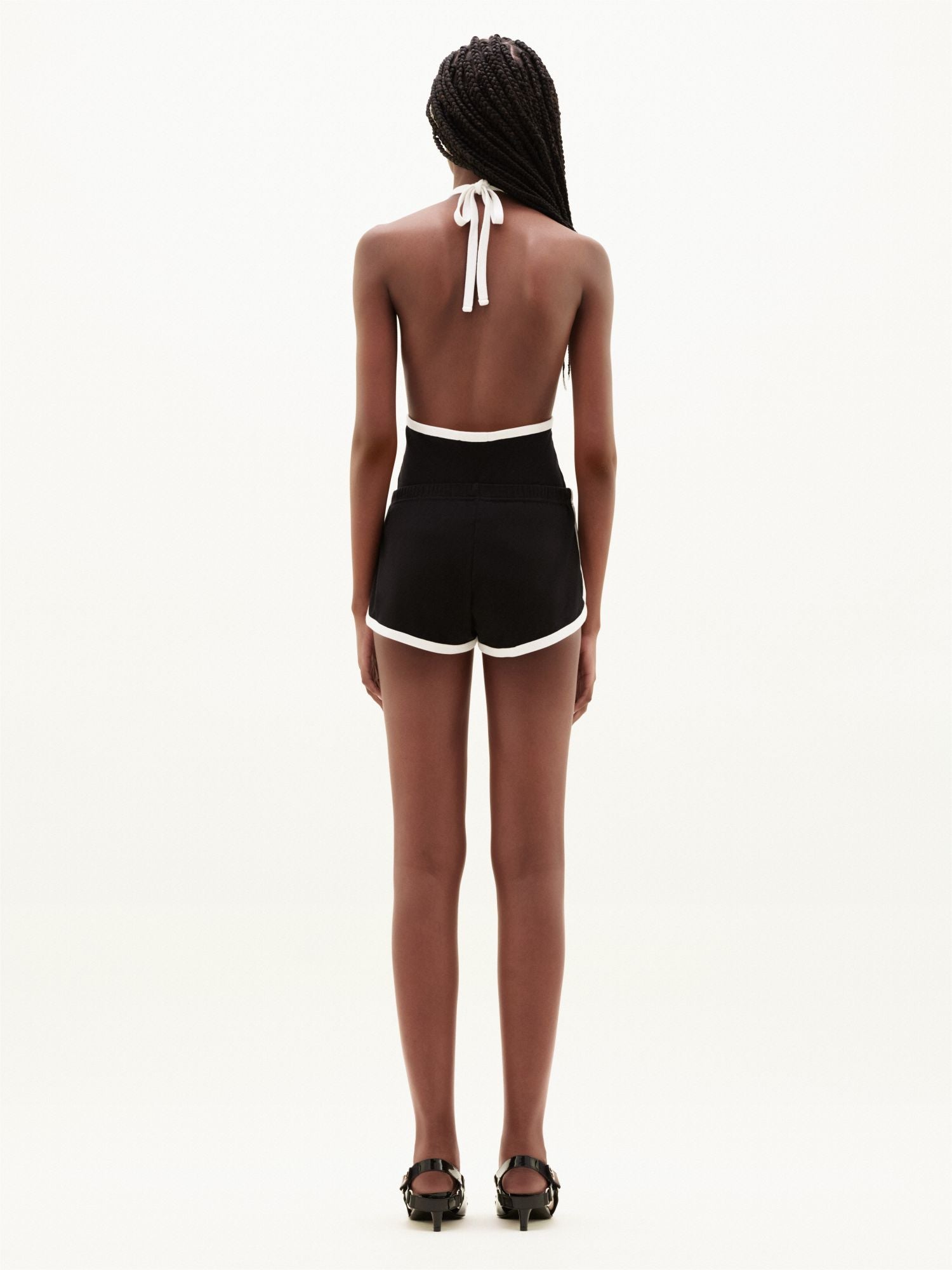 BLACK/HERITAGE WHITE MINI SHORT CONTRASTE
