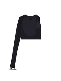9pcs NEW / TOP A UNE MANCHE SECONDE PEAU - Black