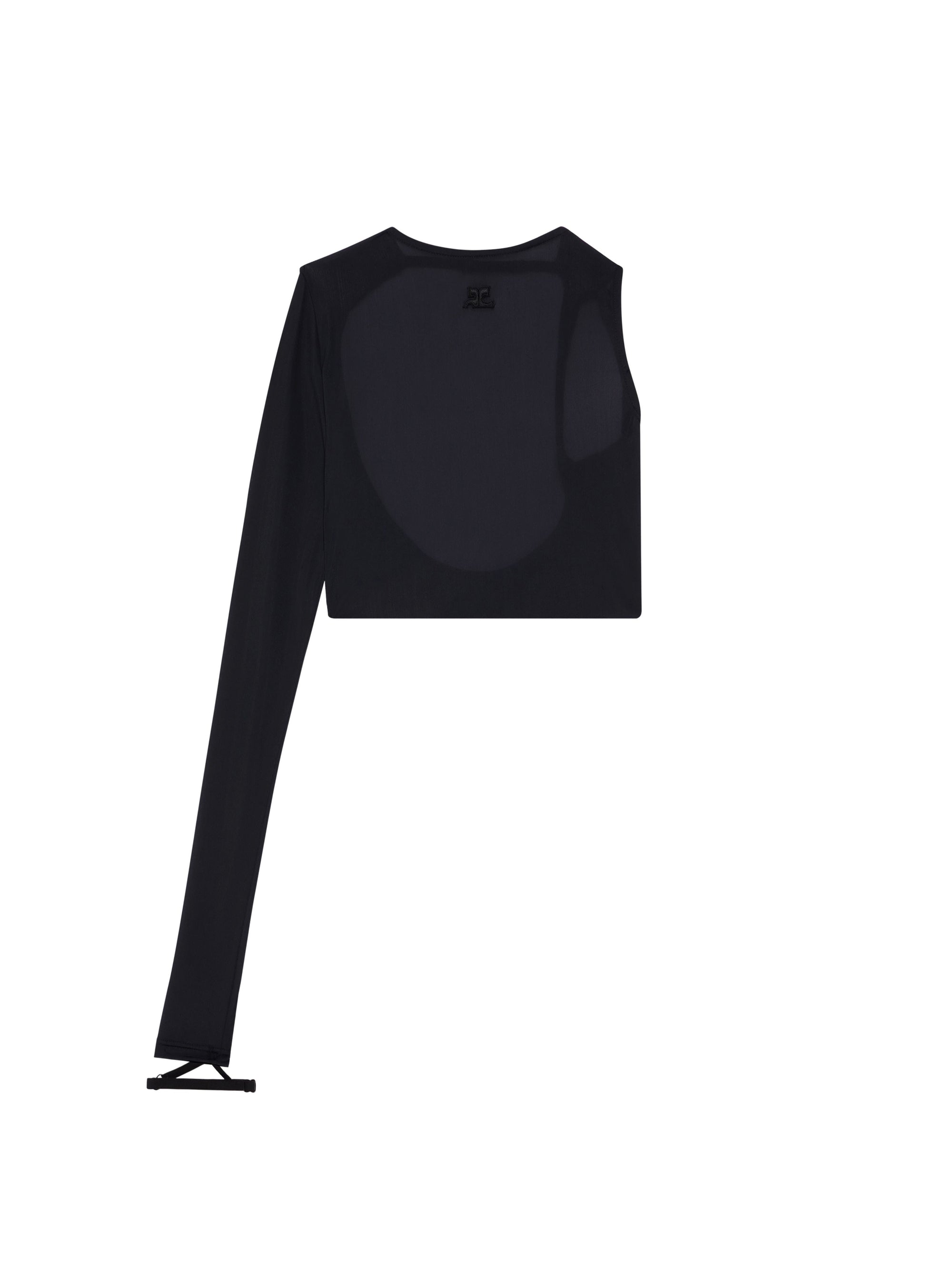 9pcs NEW / TOP A UNE MANCHE SECONDE PEAU - Black