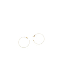 Boucles d'oreilles créoles Platre - White
