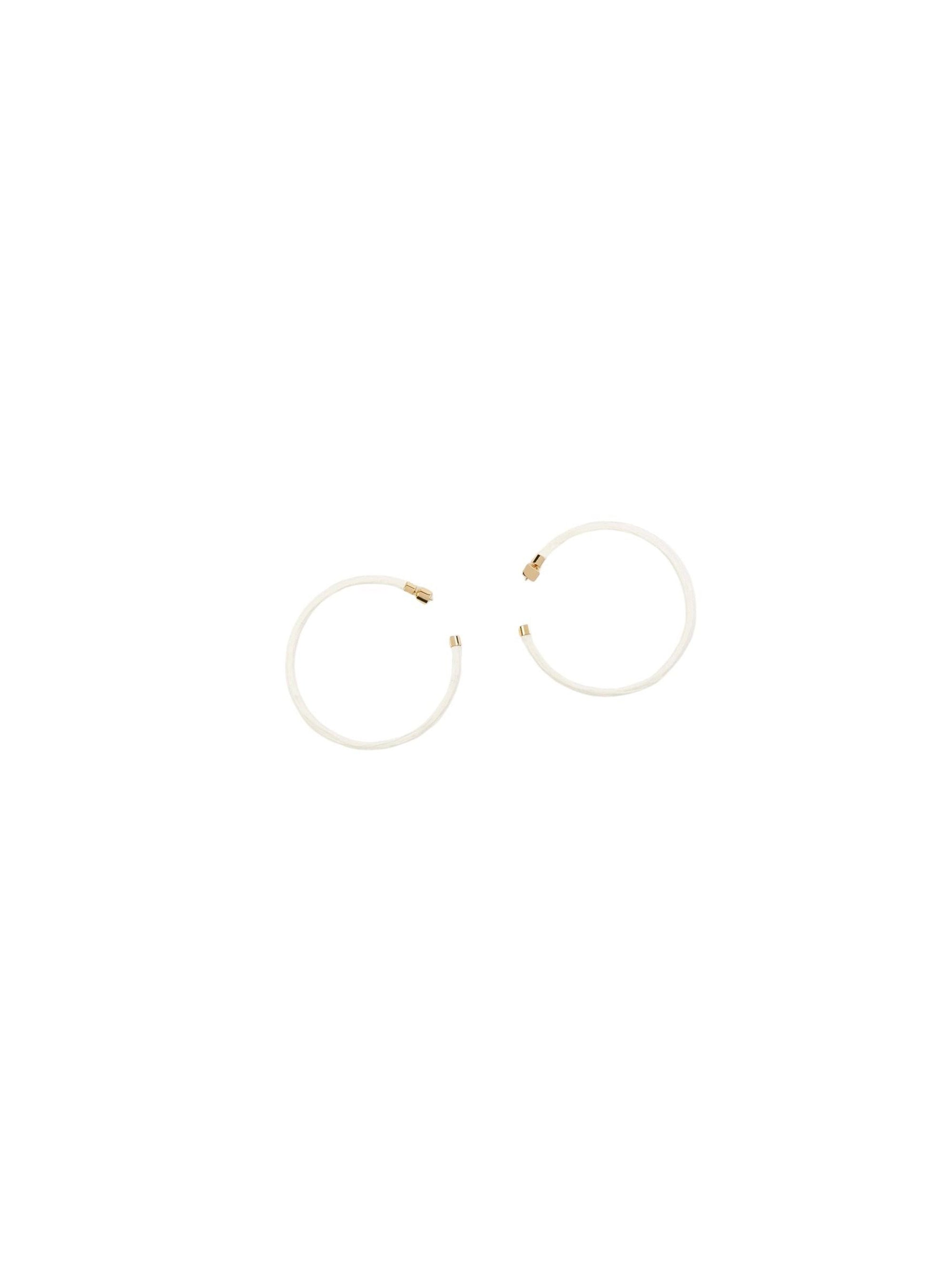 Boucles d'oreilles créoles Platre - White