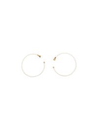 Boucles d'oreilles créoles Platre en laiton - White