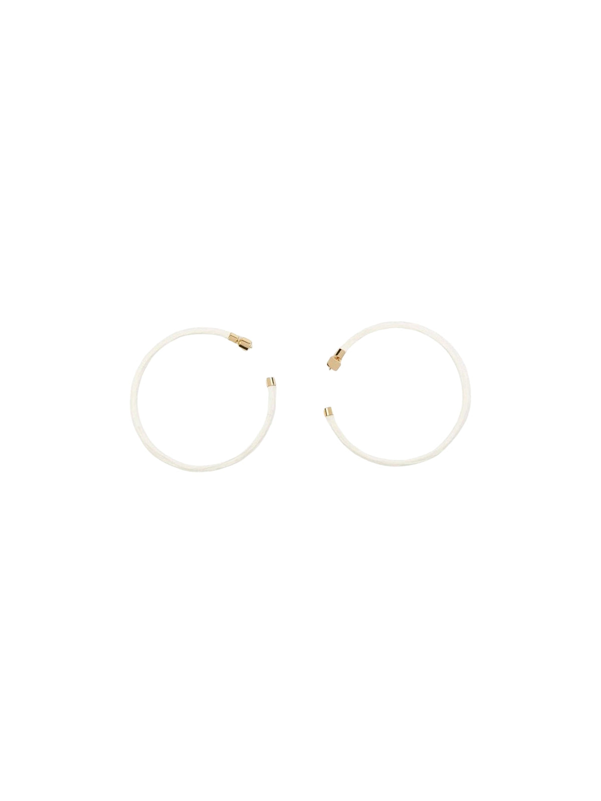 Boucles d'oreilles créoles Platre en laiton - White