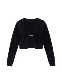 The Neve Manches Longues Knit Top - Black