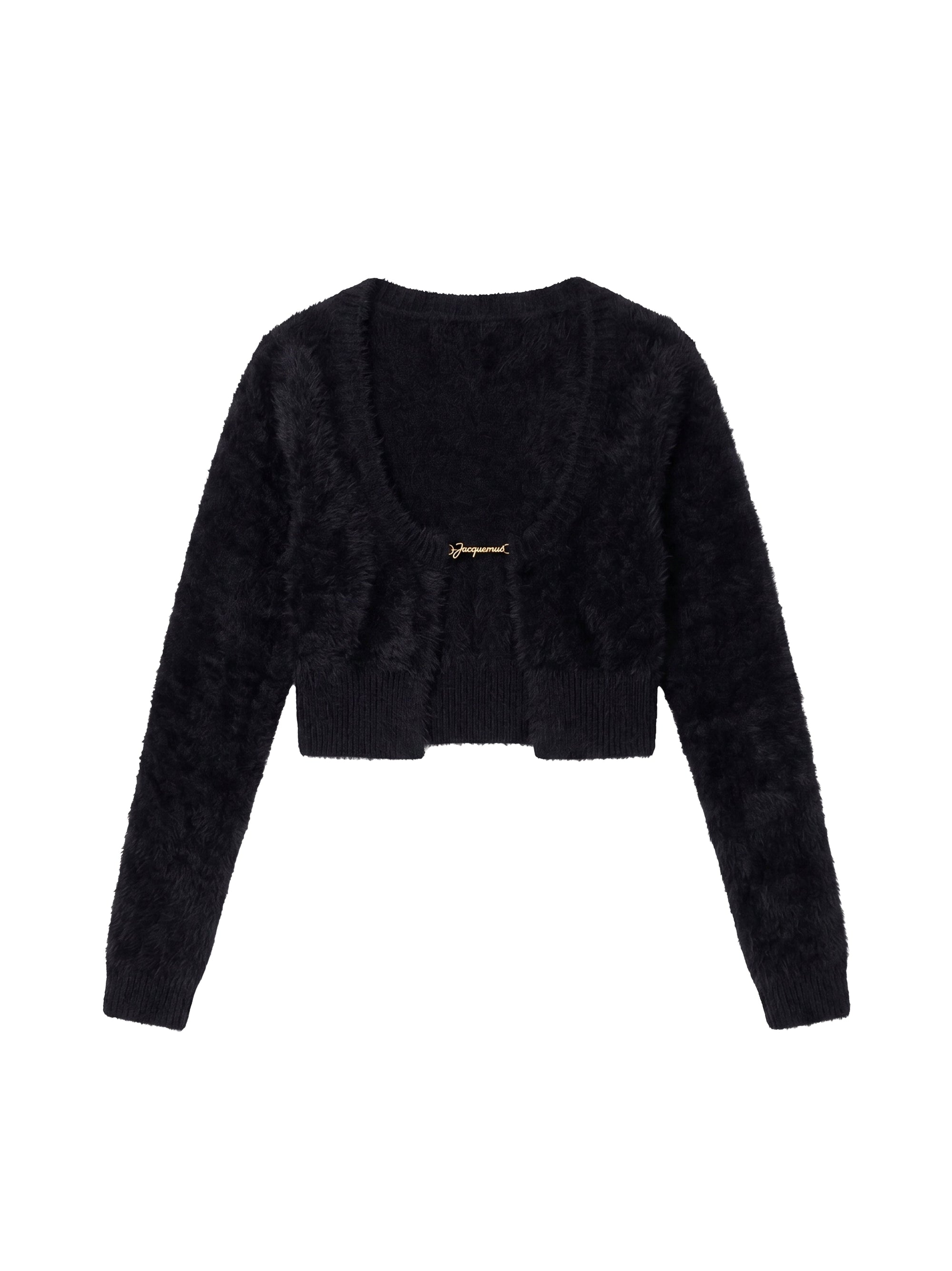 The Neve Manches Longues Knit Top - Black