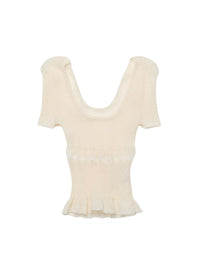 T-shirt en maille Sognu - Beige