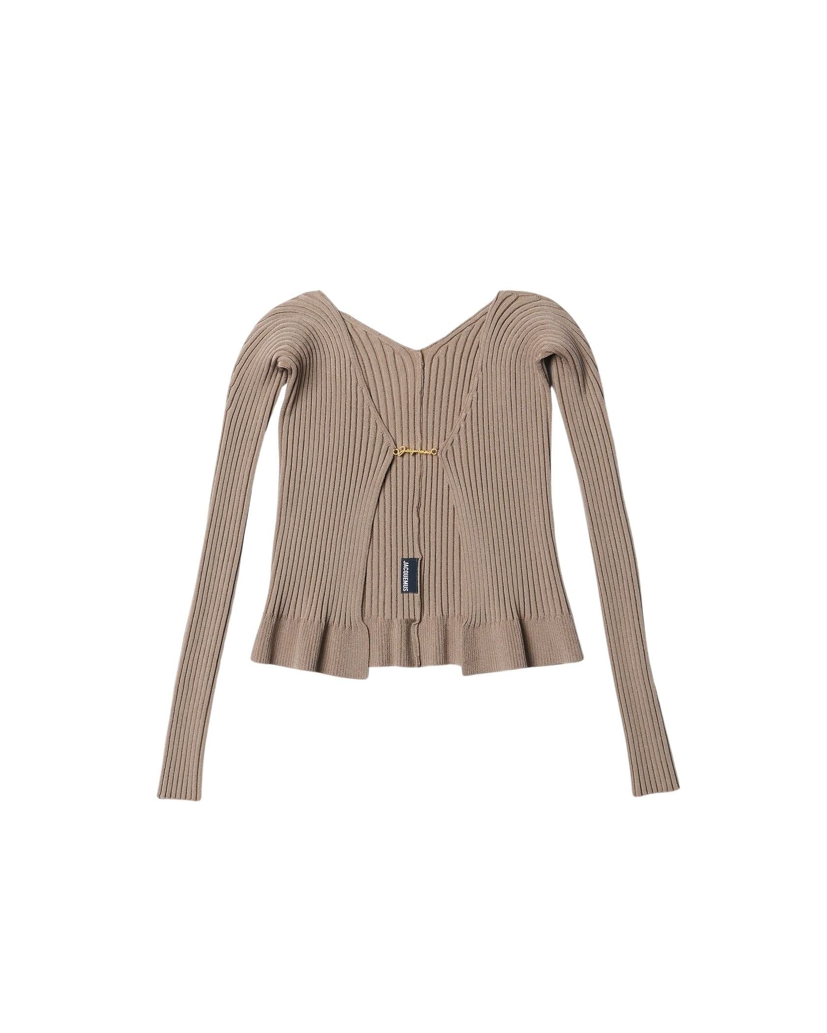 Haut en maille Pralu longue - Dark Beige