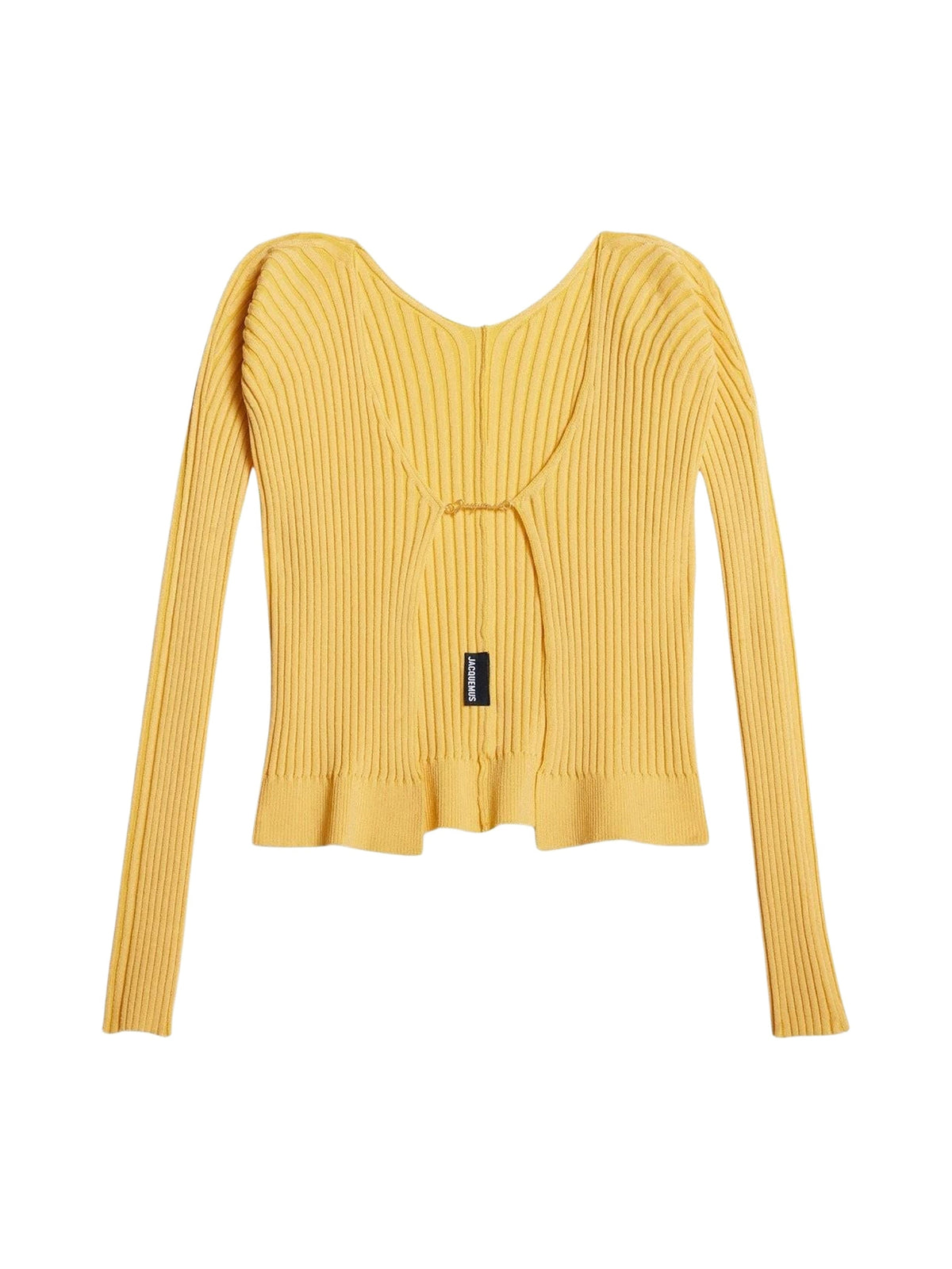 90€ / 0 sold //12 QTY / ST0%   Cardigan Pralu à manches longues en maille - Light Yellow