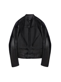 Blouson Racer en cuir - Black