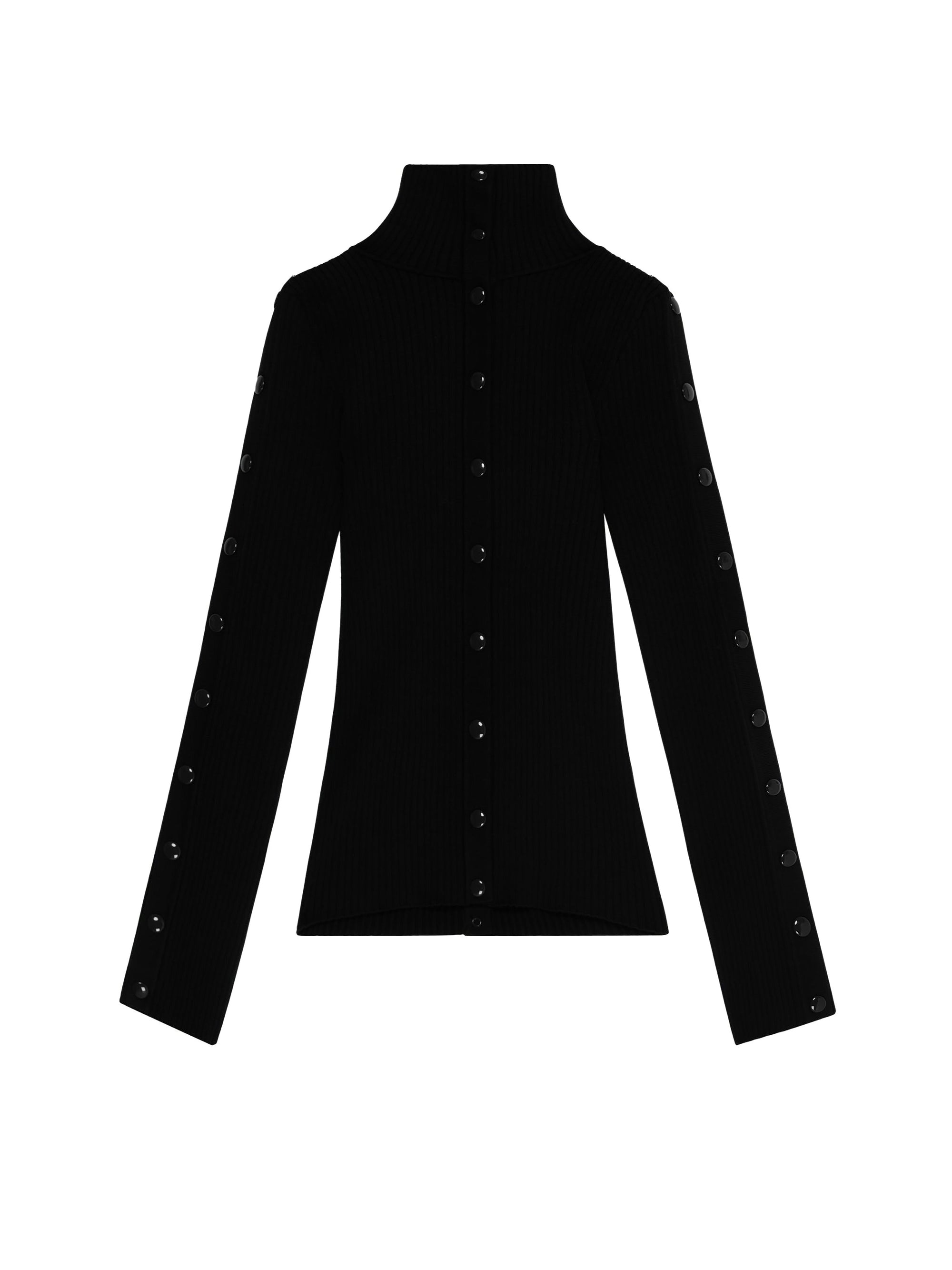7pcs RELIQUAT 250€ / Pull en maille côtelé bi-styling - Black